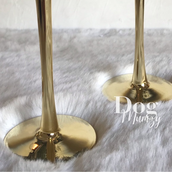 Luxe Habitat Yellow Gold Jewel Shaped Wine Glass Box Set - Picture 4 of 6